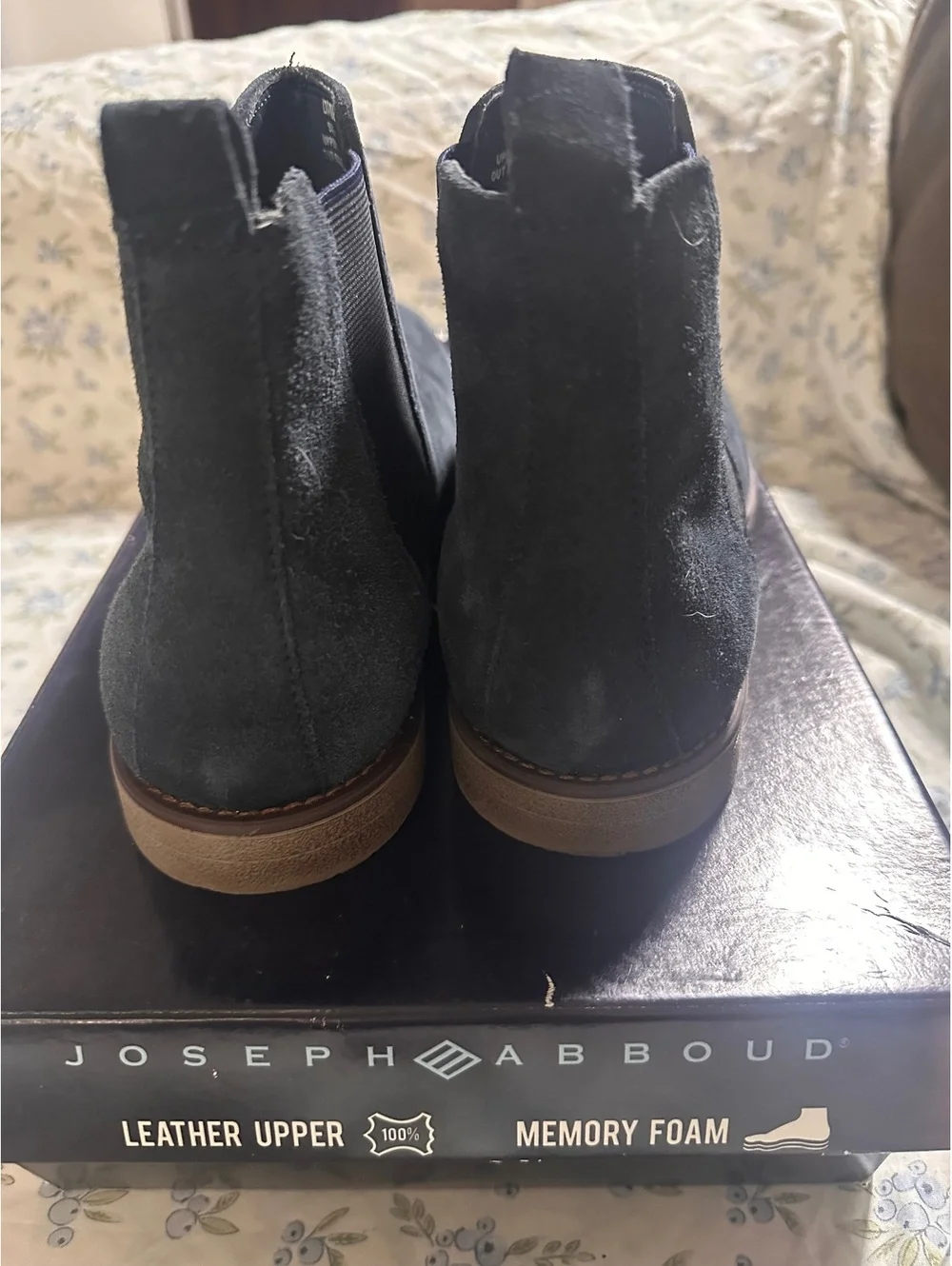 Joseph Abboud Daniel Navy Suede Chelsea Boots Size 10.5